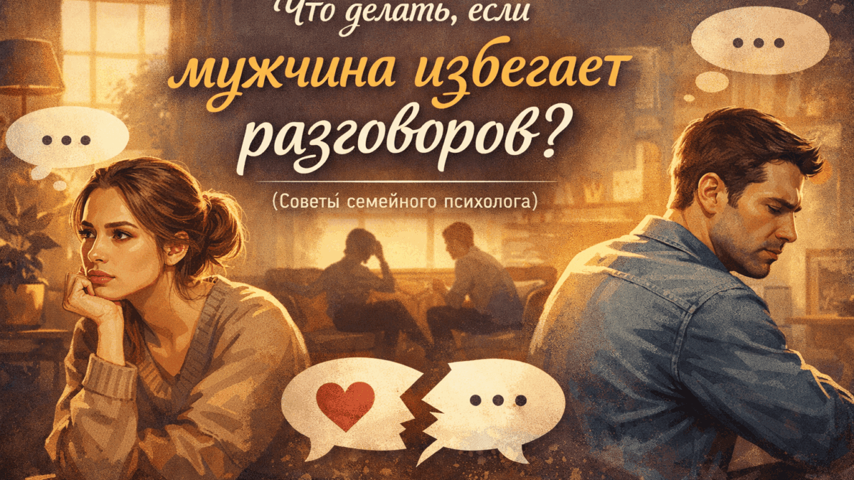 мужчина избегает разговоров